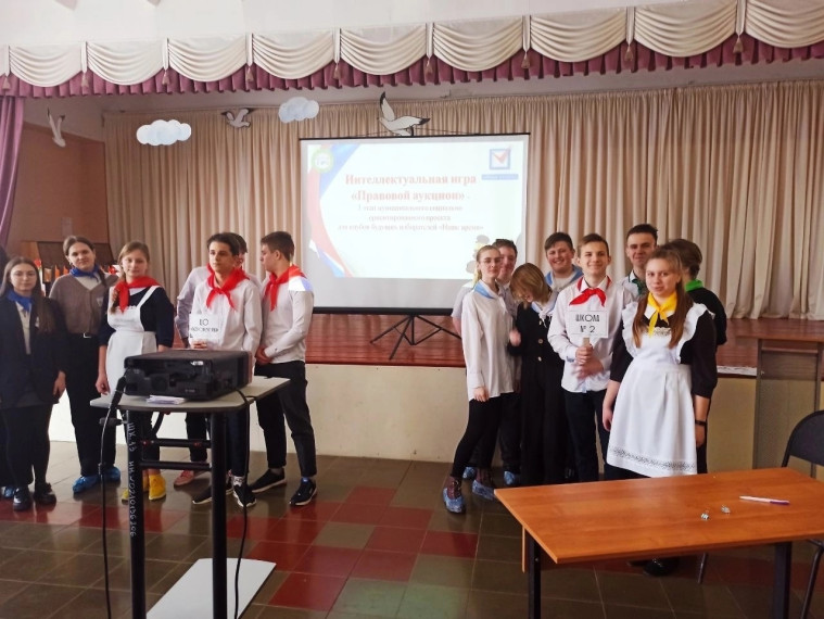 Активисты КБИ "Выбор молодых" МБОУ "ООШ №2" приняли участие в 3 этапе муниципального проекта "Наше время".